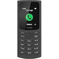Nokia 105, 1.8 Inch S30+ Feature Phone with 4G Connectivity, 128MB + 48MB Storage, 1020mAh Removable Battery, FM Radio (Wired and Wireless Dual Mode) and 3-in-1 Speaker - Black