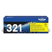 Brother TN-321Y Toner Cartridge, Yellow, Single Pack, Standard Yield, Includes 1 x Toner Cartridge, Brother Genuine Supplies