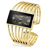 Fashion Cuff Wrist Watch for Women Luxury Rectangle Analog Quartz Wrist Watch Gifts for Women