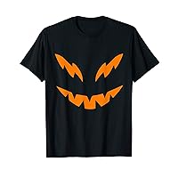 Happy Halloween Spooky Creepy Pumpkin Face Orange Smile T-Shirt