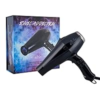 Aria Beauty Ionic Addiction Professional Hair Dryer - Blow Dryer with Cool Shot Function - Suitable for Salon or Home Use - Black - 1 pc