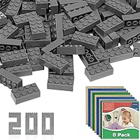 Classic Building Bricks with 32x32 Baseplates, 1200 Piece 2x4 Building Blocks STEM Creative Building Toys with 8 Pack of Mix 4 Color Baseplates for Kids Age 6+