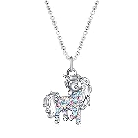 SUMFAN Unicorn Necklace Gifts for Girls Women,Christmas Birthday Jewelry Gift for Daughter Granddaughter Niece