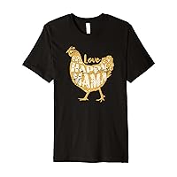Happy Mama Love Cute Chicken Farm Vintage Distressed Design Premium T-Shirt