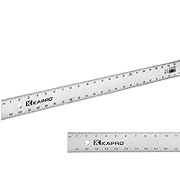 Kapro - 308 Straight Edge Ruler - ⅛” and 1/16” Increments - Contractor Grade - With Wear Resistant Printing - For Carpentry, Drywall, Drafting - Anodized Aluminum - 24 Inch