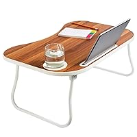 Honey-Can-Do Collapsible Folding Lap Desk, White/Faux Walnut TBL-08956 Walnut