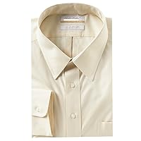 Gold Label Roundtree & Yorke Non-Iron Regular Big Tall Point Collar Solid Dress Shirt G16A0062 Ivory