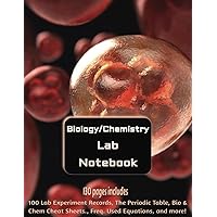 130p. Biology/Chemistry Lab Notebook for school experiments, quad-ruled 5x5 grid and note pages: Includes lab experiment records, The Periodic Table, ... sheets., freq. used equations, and more!