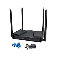 WayPonDEV Banana Pi WiFi 6 OpenWRT Router Board, Dual Band Wireless Internet Router, 802.11ax ac WiFi 6 Gigabit VPN Router, Integrated 5GE Phy and RGMII, Support WPA,WPA2,WPA3 (Black Case Bundle)