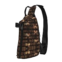 American Flag Stars Stripes Print Crossbody Backpack Sling Bag Convenient Cross Bag Diagonally Or Travel Hiking Unisex