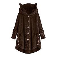 Womens 2023 Fall Fuzzy Fleece Coat Lapel Windproof Shearling Shaggy Faux Fur Shacket Jackets Outerwear