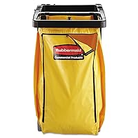 Rubbermaid Commercial Products High-Capacity Cleaning/Utility Cart Bag, 34-Gallon, Yellow, Compatible with Rubbermaid Cleaning Carts