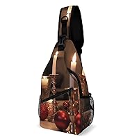 Chest Bag Sling Bag for Men Women Candle Holder on Dining Table Sport Sling Backpack Lightweight Shoulder Bag for Travel