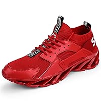Men's Casual Shoes Lightweight Tennis Fashion Sports Shoes Breathable Running Shoes Red