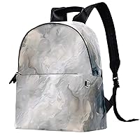 Travel Backpacks for Women,Mens Backpack,White Abstract Marble Texture,Backpack