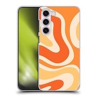 Head Case Designs Officially Licensed Kierkegaard Design Studio Modern Orange Tangerine Swirl Retro Abstract Patterns Hard Back Case Compatible with Samsung Galaxy S23+ 5G