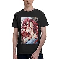 Anime High School DxD Rias Gremory T Shirt Man's Summer Cotton Tee Comfort Round Neckline Short Sleeve Clothes