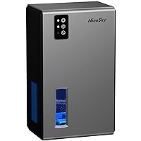 NineSky Dehumidifier for Home, 85 OZ Water Tank, (800 sq.ft) Dehumidifiers for Bathroom Bedroom with Auto Shut Off,7 Colors LED Light(Gray)