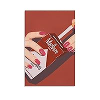 THAELY Anime Poster Marlboro Belle's Cigarette Canvas Painting Wall Art Poster for Bedroom Living Room Decor 12x18inch(30x45cm) Unframe-style
