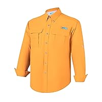 Tuna Men's Fishing Outdoor Button Down UPF 50+ Sun Protection Waterproof Hiking Long Sleeve Shirts