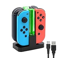 Charging Dock Replacement for Nintendo Switch & Charger for Switch OLED Joy Con, Charging Station for Nintendo Switch with a USB Type-C Charging Cord- Black