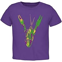 Mardi Gras Crawfish Toddler T Shirt Purple 4T