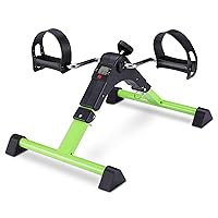 Portable Foldable Exercise Bike, Indoor Mini Pedal Fitness Bike with LCD Display, Arm Leg Trainer, Adjustable Resistance