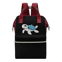 Turtle Diaper Bag for Women Large Capacity Daypack Waterproof Mommy Bag Travel Laptop Backpack