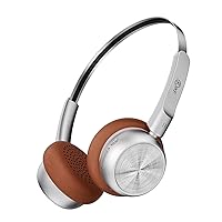 iKF-R1 Retro Headphones Bluetooth 5.4 Hi-Fi Sound Custom EQ via App 60H Playtime Comfortable Fit Multipoint Connection Lightweight Vintage Headphones (Brown)