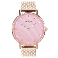 MEDOTA Thetis Series - Multi Pink Shell Dial Water Resistant Analog Quartz Rosegold Quickly Release Stainless Strap Watch - No.SE-8503