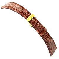 16mm Morellato Genuine Lizard Tan Brown Ladies Tapered Stitched Watch Band 718