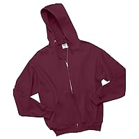 Full Zip Hooded Sweatshirt (993B) Maroon, M