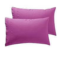 Nestl Orchid Purple King Pillow Cases 2 – Soft King Size Pillow Case, 1800 Microfiber Pillowcases, Envelope Closure Pillowcase, King Pillow Covers, King Size Pillow Cases Set of 2, 20x40 Inches