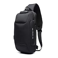 ZUK Anti Theft Sling Bag Shoulder Crossbody Backpack Waterproof Chest Bag with USB Charging Port Lightweight Casual Daypack