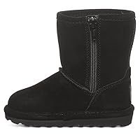 BEARPAW Elle Toddler Multiple Colors | Toddler's Boot Classic Suede with Zipper | Kid's Slip On Boot | Comfortable Winter Boot