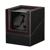 Automatic Watch Winder with Quiet Japanese Motor,AC Adapter or Battery Powered,Premium Leather Exterior and Soft Flexible Watch Pillows for Men's and Women's Watches