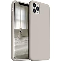 AOTESIER Compatible with iPhone 11 Pro Max Cases, Premium Silicone [Military Drop Protection] & [Anti-Scratch Soft Microfiber Lining] Slim Shockproof Phone Case for iPhone 11 Pro Max, 6.5 inch, Stone