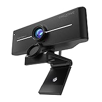 Creative Live! Cam Sync 4K UHD USB Webcam with Backlight Compensation, Up to 40 FPS, 95° Wide-Angle Lens, Privacy Lens, Built-in Mics, Plug & Play for PC and Mac…