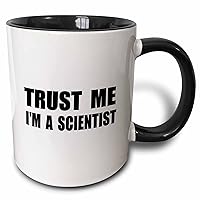3dRose Trust Me I'm A Scientist-Fun Work Humor-Funny Science Job Gift Mug, 11oz, Black
