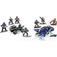 MEGA Halo Toy Vehicles Building Sets, Small Vehicles Collection with Poseable, Collectable Micro Action Figures and Accessories (Items May Vary)