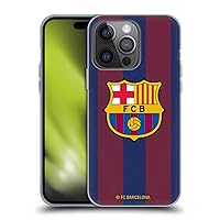 Head Case Designs Officially Licensed FC Barcelona Home 2023/24 Crest Kit Soft Gel Case Compatible with Apple iPhone 14 Pro