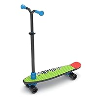 Chillafish Skatieskootie Customizable Training Skateboard and Lean-to-Steer Scooter with Detachable Stability Handlebar, Ages 3+