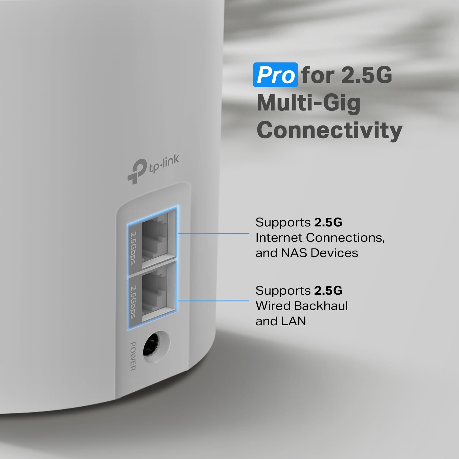 TP-Link AX3000 Whole Home Wi-Fi 6 Mesh System (Deco X55 Pro) | Up to 6500 Sq.Ft. | 2×2.5G WAN/LAN Ports Wired Ethernet Backhaul | Ideal for 1Gig+ Internet | AI-Driven Mesh | 2023 Release (3-Pack)
