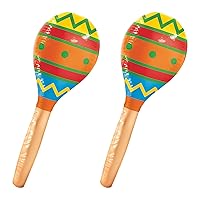 Beistle 2 Piece Inflatable Maracas for Fiesta Parties, Cinco De Mayo and Mexican Theme Decorations, 30