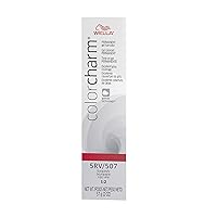 WELLA colorcharm Permanent Gel, Hair Color for Gray Coverage, 5RV Burgundy