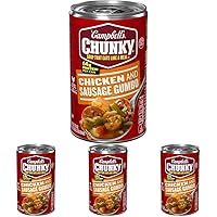 Campbell's Chunky Soup, Chicken and Sausage Gumbo, 18.8 Oz Can (Pack of 4)