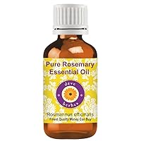 Deve Herbes Pure Rosemary Essential Oil (Rosmarinus officinalis) Steam Distilled 15ml (0.50 oz)