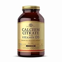 Solgar Calcium Citrate with Vitamin D3-240 Tablets - Non-GMO, Gluten Free, Kosher, Halal - 60 Servings