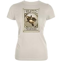 Orca Killer Whale Wanted For Murder Cream Juniors Soft T-Shirt