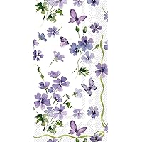Boston International IHR 3-Ply Guest Towel Buffet Paper Napkins, 8.5 x 4.5-Inches, Purple Spring